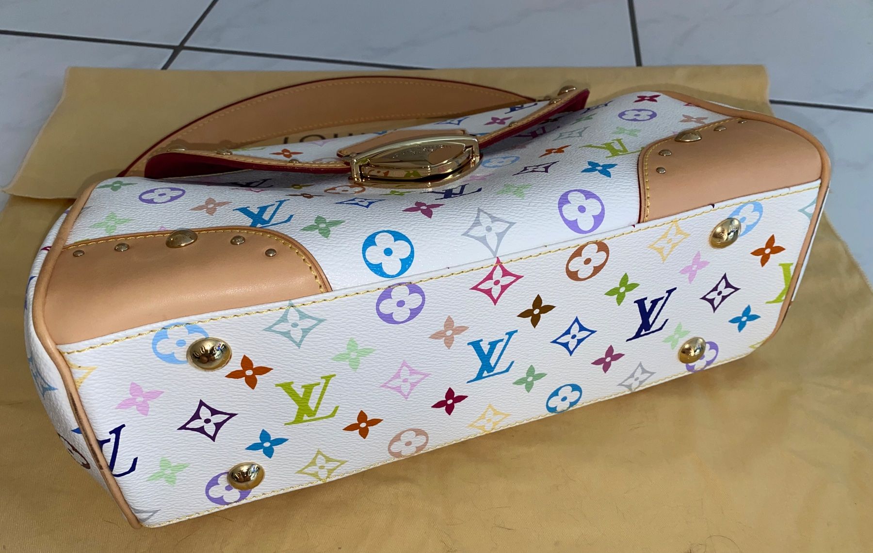 Louis Vuitton Borse da donna: Original Louis Vuitton BEVERLY MM Blanc Multicolor Quittung – Nuovo e nell'imballaggio originale da Suhr venduto da 1stclass 7