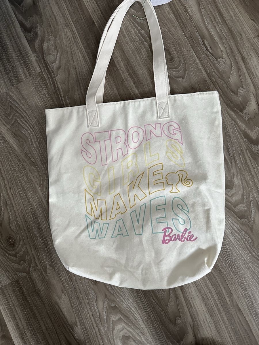 Borse & Zaini: Stofftasche "Strong Girls Make Waves" Barbie – Nuovo (secondo la descrizione) da Bettlach venduto da Kkalena