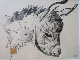 Zeichnung oder Lithographie Fritz Hug