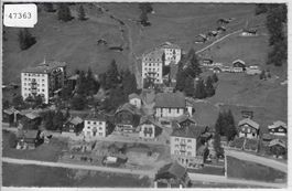 Zinal aus der Vogelschau - les Hotels