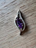 Anhänger Silber 925 Zirkonia violett neuwertig