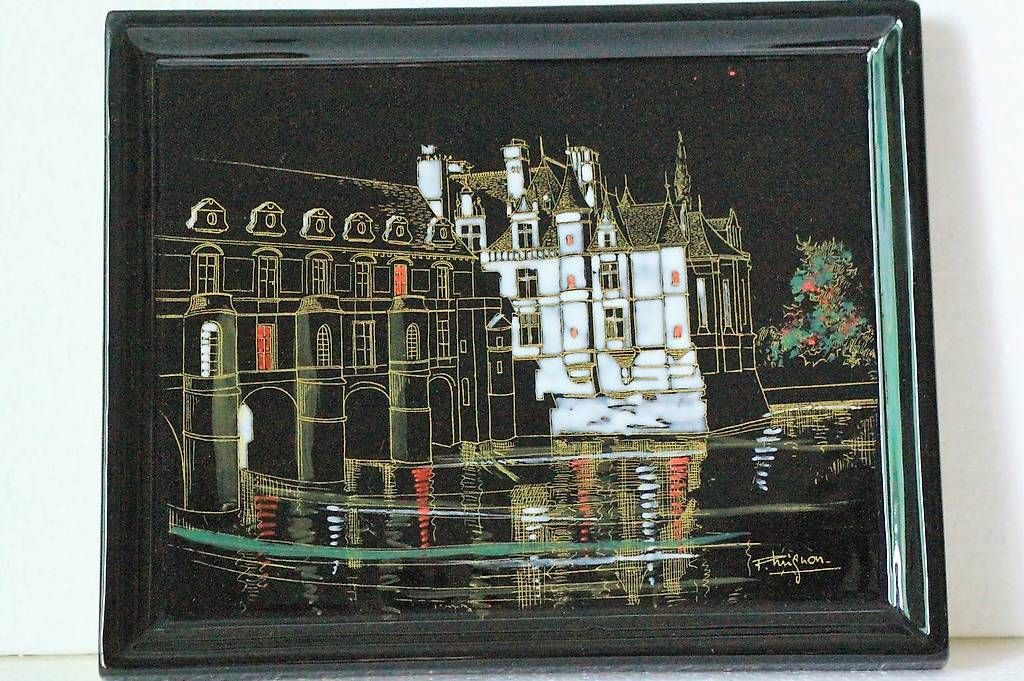 Piatti di portata: Longwy Kuchenplatte Chateau de Chenonceau – Usato da Olten venduto da retreat10