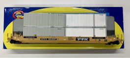 Athearn RTR 91913 TTX 56‘ Well Car set with 4 28‘ Containers