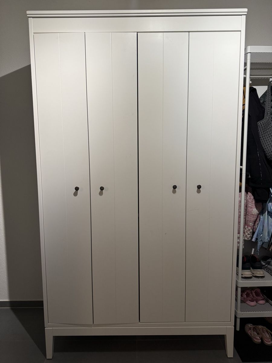 Ikea Guardaroba: Wardrobe white 4 doors 184x121x59 cm good condition – Usato da Basel venduto da inn_cb26
