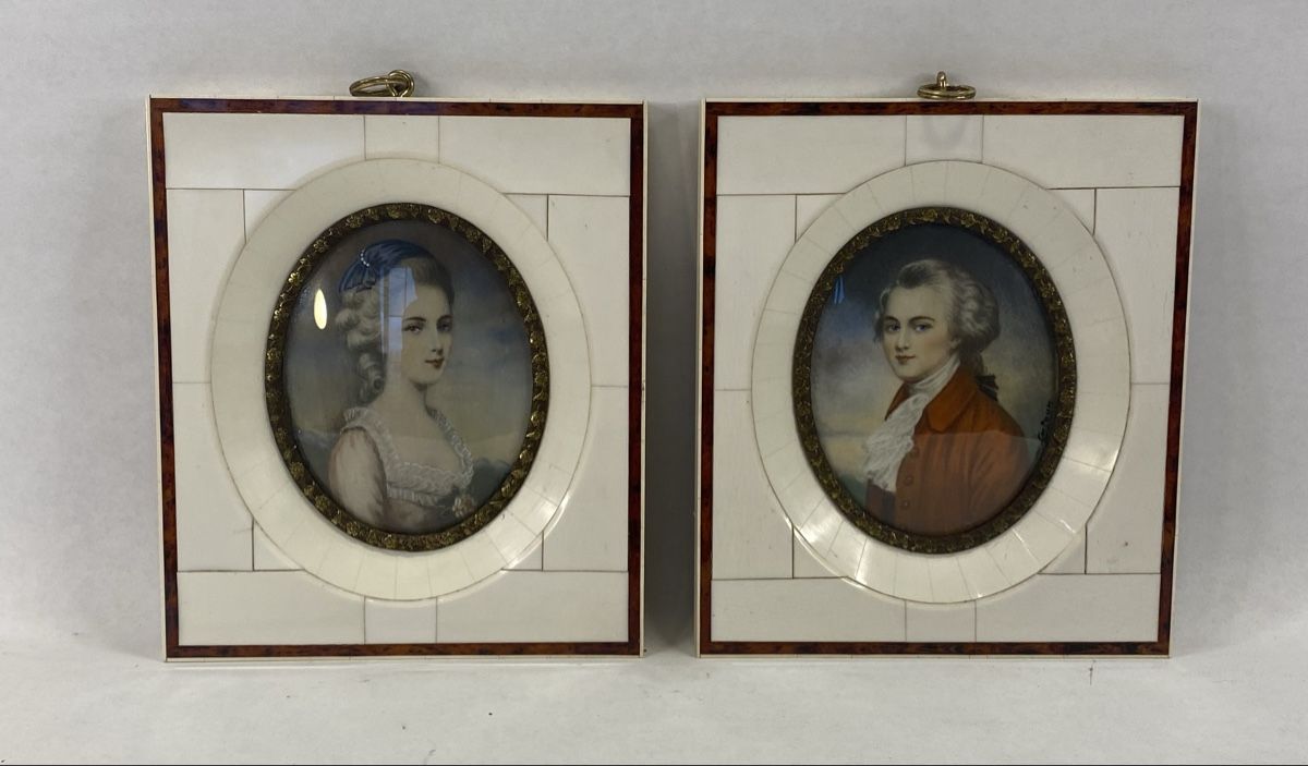 Dipinti: Miniatur Gemälde Mozart mit Schwester – Usato da Zürich venduto da ARTino