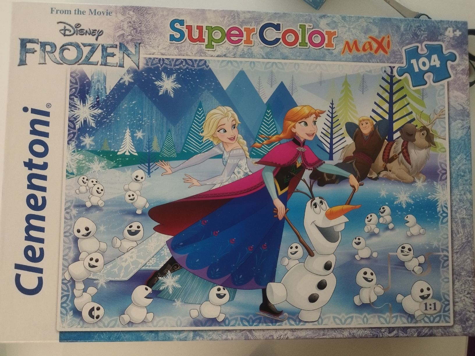 Clementoni Puzzle: Frozen Puzzle 104 stk – Nuovo (secondo la descrizione) da Oensingen venduto da mamma86