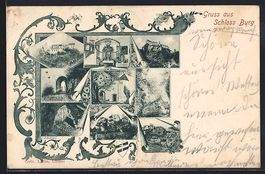 AK Burg, Schloss Burg, Ruine, Tor, 1907