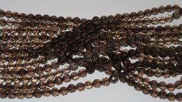 6-6,5 mm Smoky QUARTZ Strang Facettiert