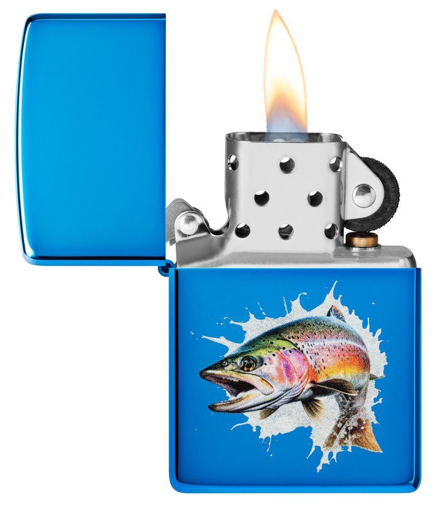 Zippo Accendini: ZIPPO Springender Fisch Feuerzeug 60007370 – Nuovo e nell'imballaggio originale da Ennenda venduto da Benzinflamme 2