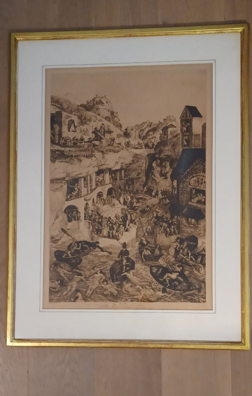 Grafica & Litografie: Bild von Albert Welti "Der Ehehafen" 1906 – Usato da Zufikon venduto da Michili