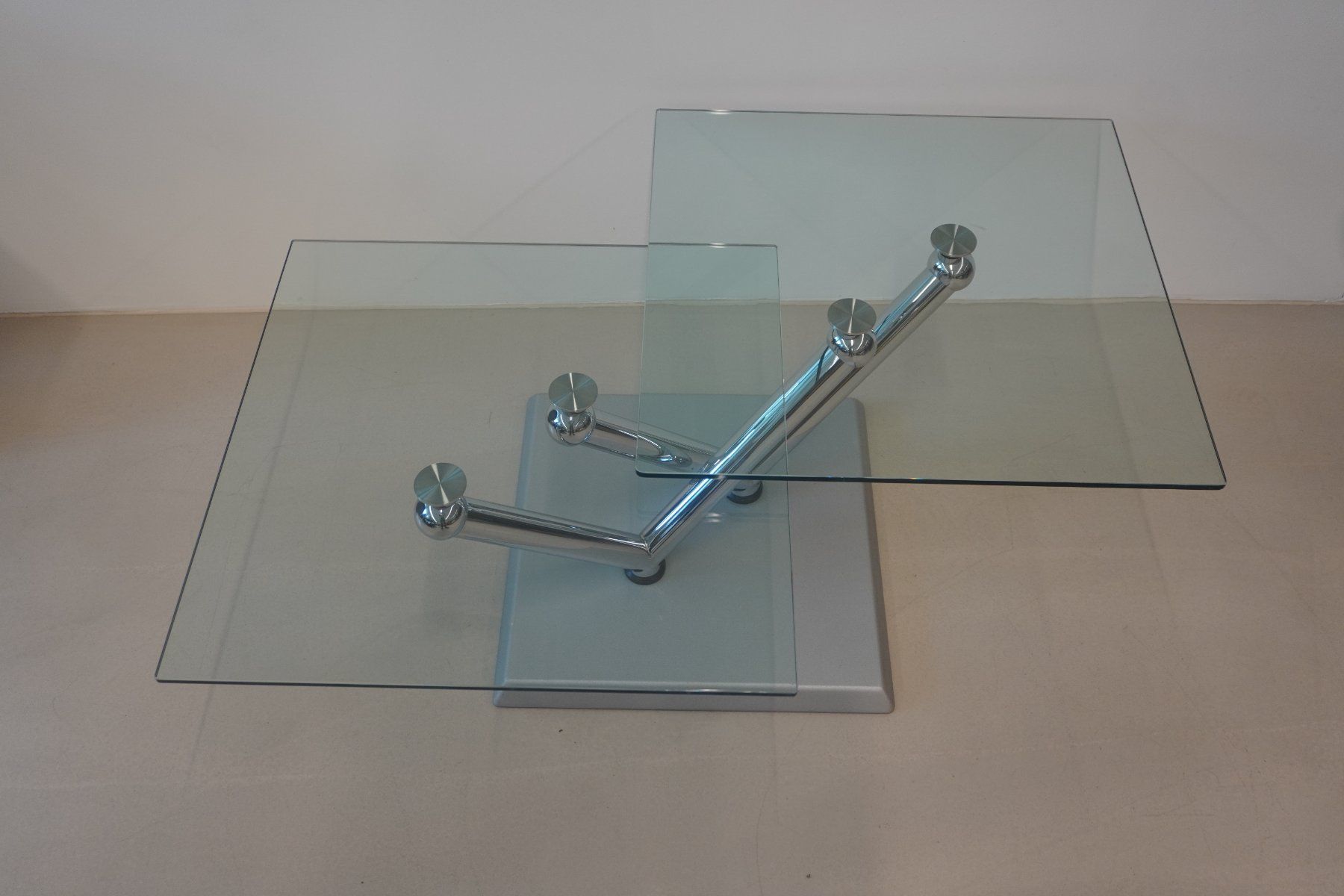 Tavoli: Moderner Couchtisch Glasplatte Design Verschiebbar (H077) – Usato da Basel venduto da B.W.B. 4