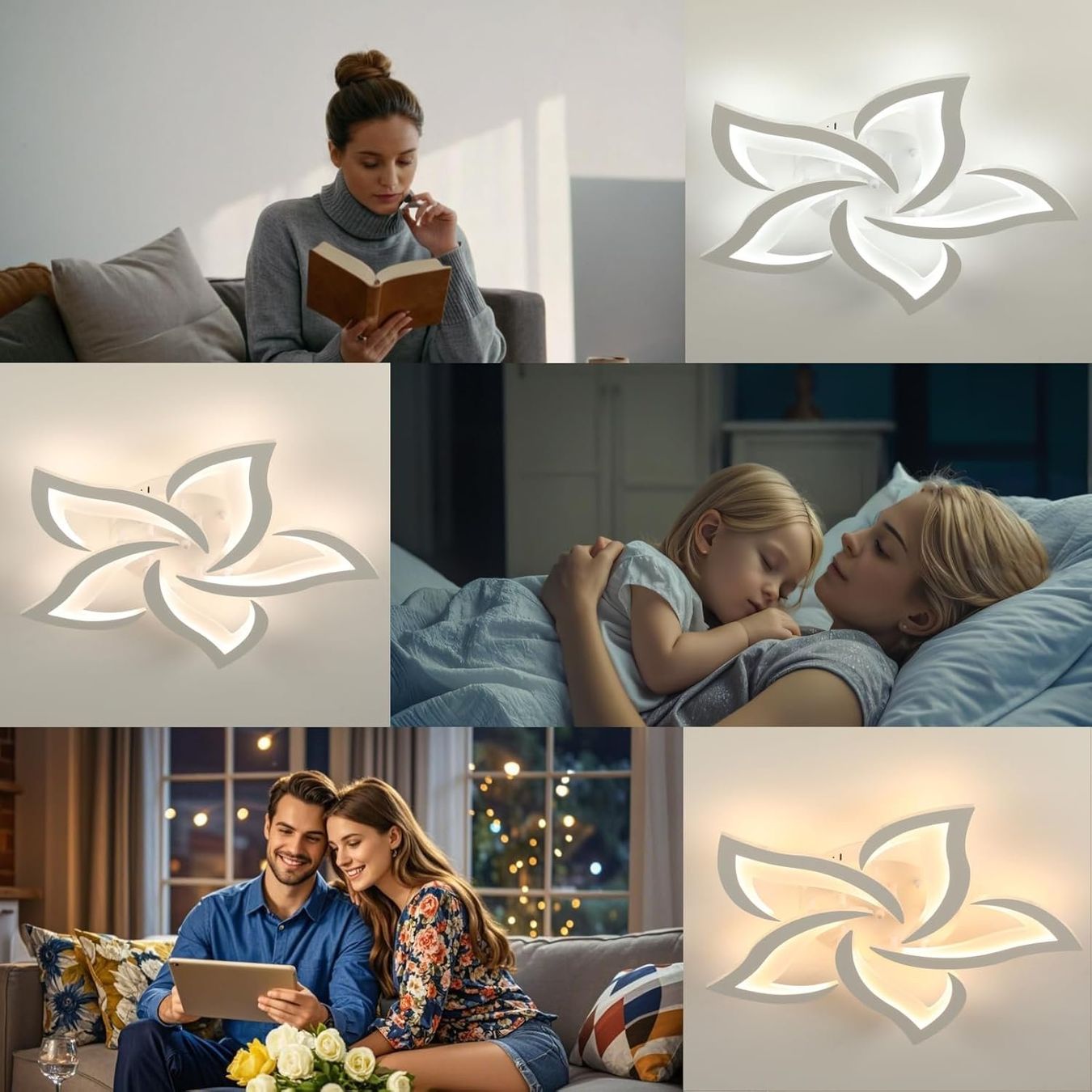 Lampadari & plafoniere: Dimmbare LED Deckenleuchte 28W Aluminium Blütendesign – Nuovo e nell'imballaggio originale da Genève venduto da Top-Trend 7