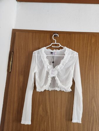 Boléro blanc manche longue femme taille M neuf
