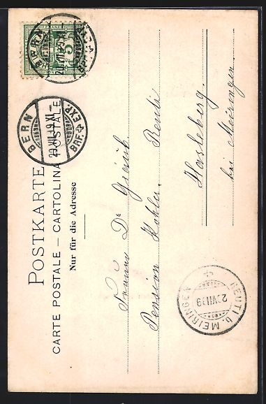 Ansichtskarten: AK Bern, Rudolf von Erlach, 1899 – Gebraucht aus Berlin von bartko-reher 1