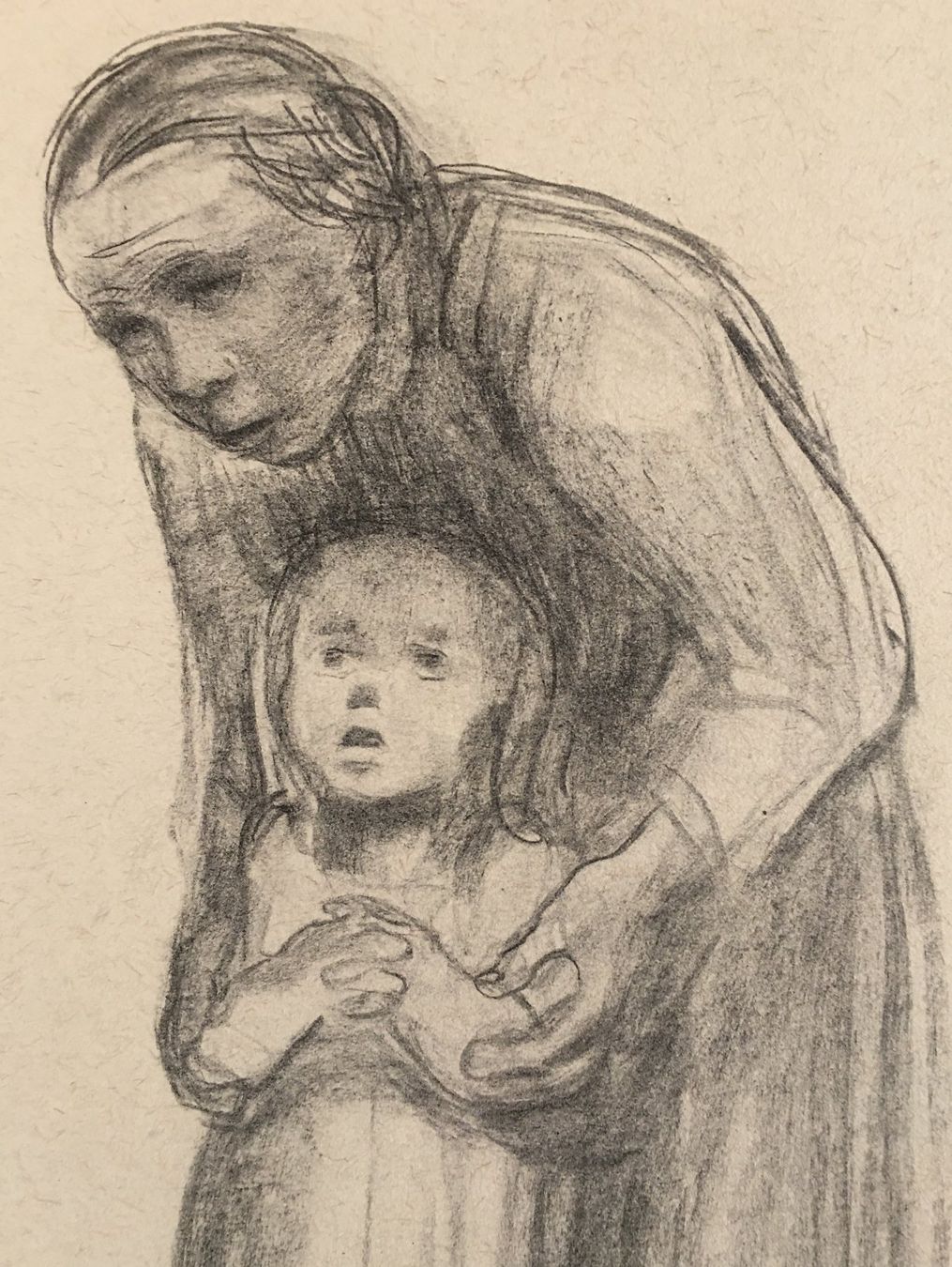 Grafiken & Lithographien: Käthe Kollwitz "Zeichnung Wallfahrtskapelle"  STRICHÄTZUNG – Gebraucht aus Nennigkofen von juhit 2