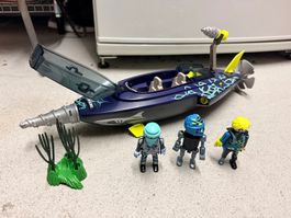 Playmobil Unterwasserboot mit 3 Figuren und Pflanze