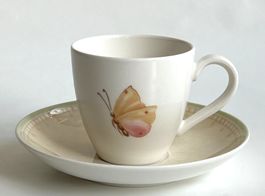 ESPRESSOTASSE + UNTERTASSE*VILLEROY & BOCH*FLOREA*****