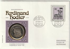 Hodler, Numisbrief,Marke 1941 nach Hodler:sterbender Krieger