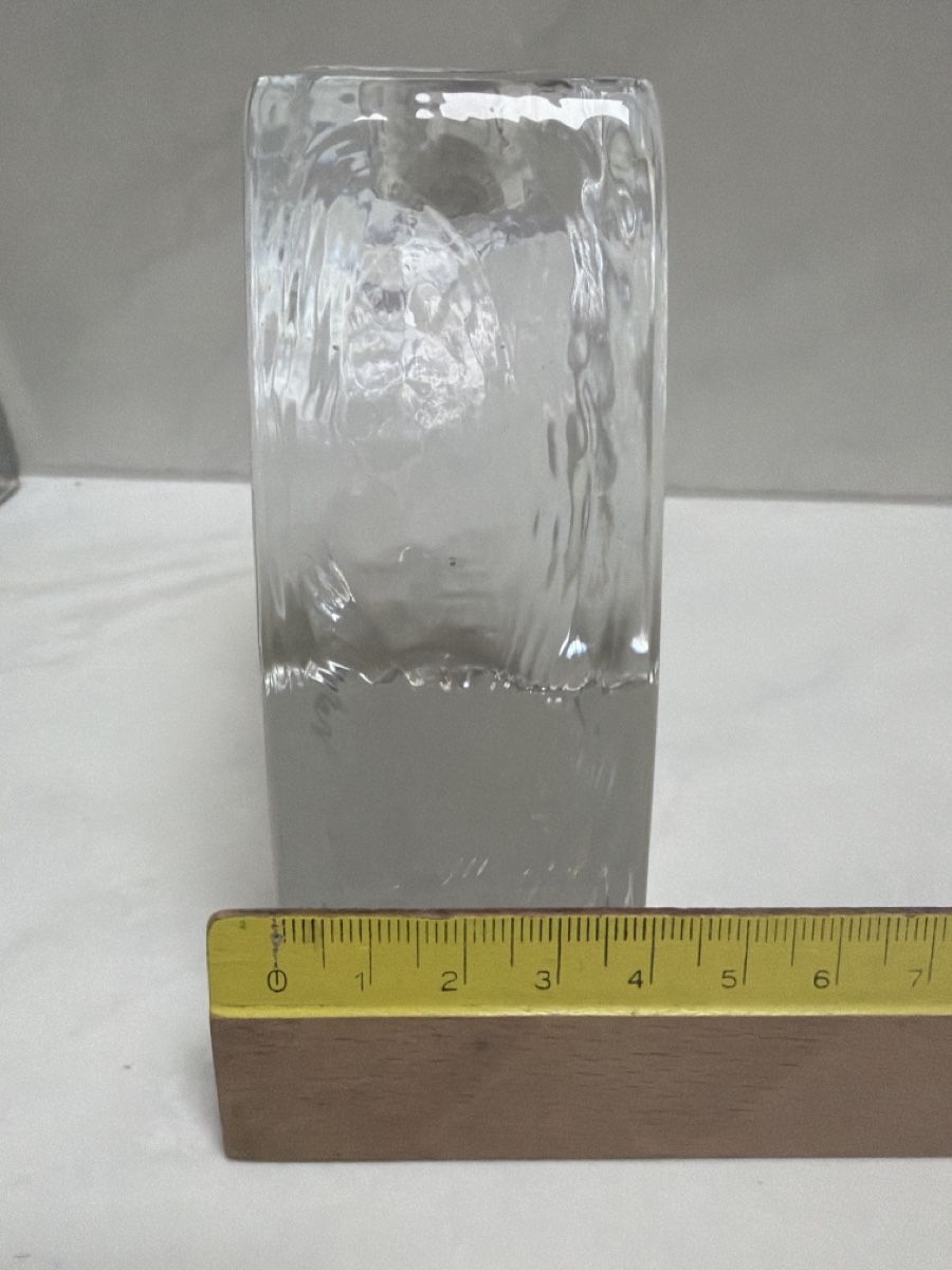 Portacandele: 3 Kerzenhalter aus massivem Kristallglas. – Usato da Biberist venduto da Momo33 7