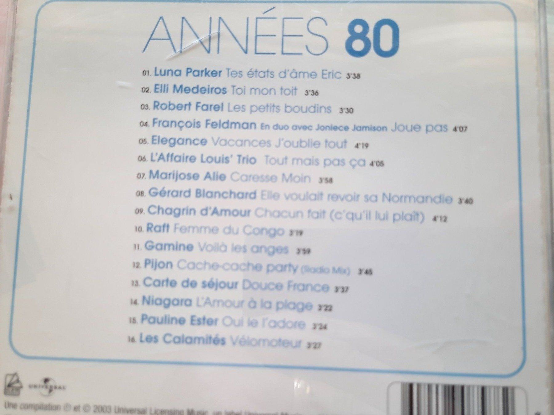 CD: Cd Compilation les années 80 – Usato da Pully venduto da bro_n52j 2