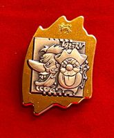 Fasnachtsplakette Luzern GOLD 2000 mit Original-Nadel