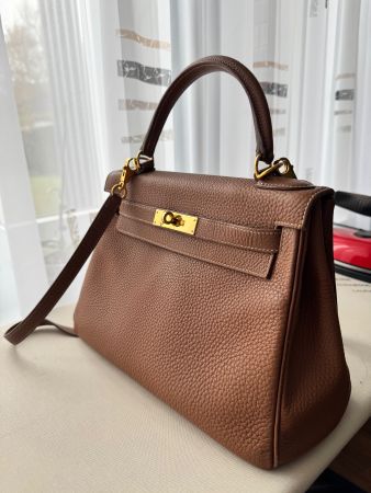 Hermes Kelly Bag 28 Gold Togo Fullset