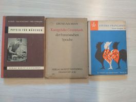 Lot 3 livres : Études Françaises, Grammaire, Physik Deutsch 