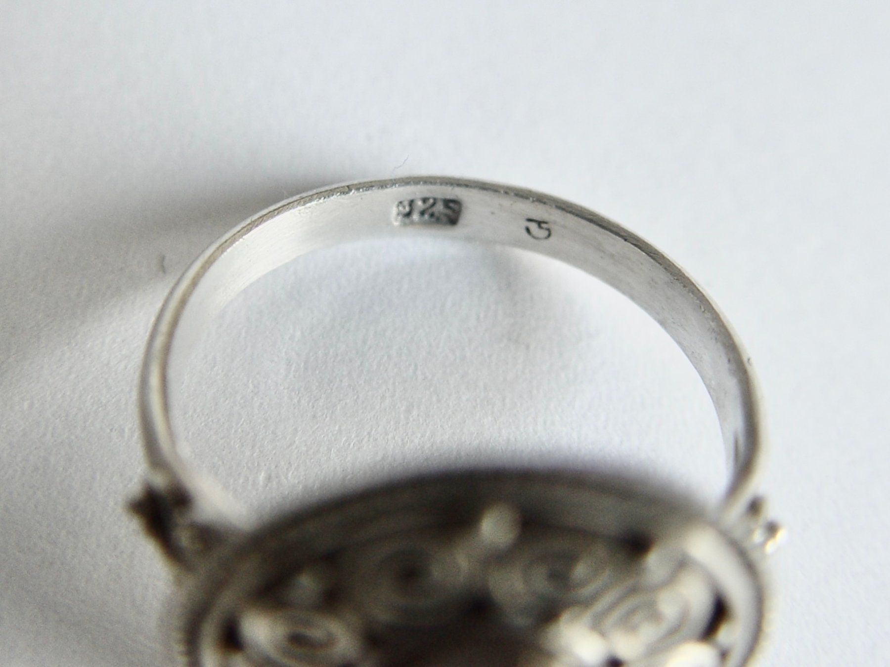 Anelli: Vintage Silber Fingerring mit Granat, Silber 925 – Usato da Henggart venduto da gernli 4