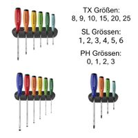 Swisstool Schraubenzieher Set mit Wandhalterung