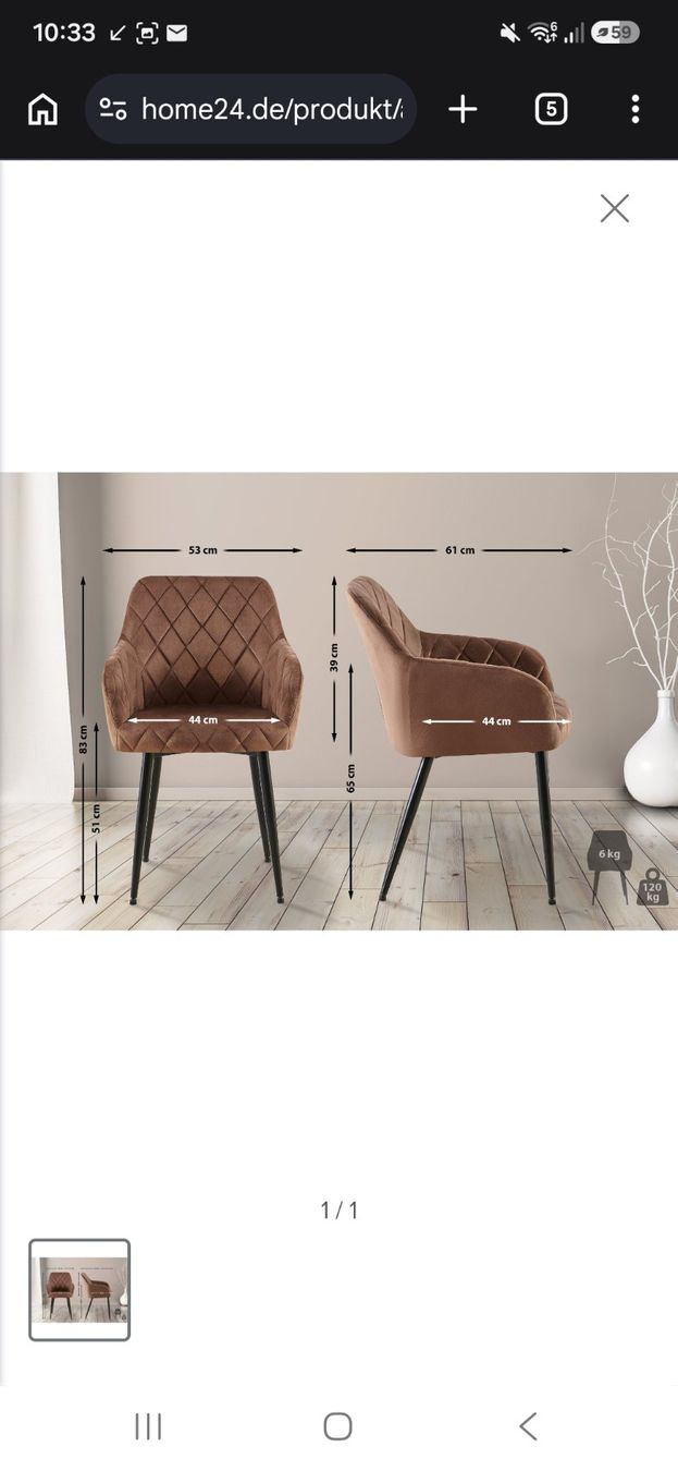 Sedie: 6 Esszimmer-Stühle dunkelbraun – Usato da Winterthur venduto da Linda1203 4