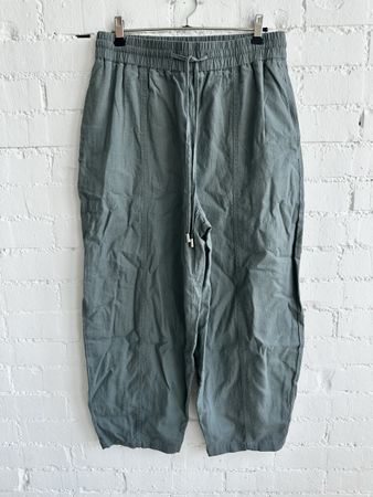 Zara Leinen-Viskose Hose – Salbeigrün / Gr. M