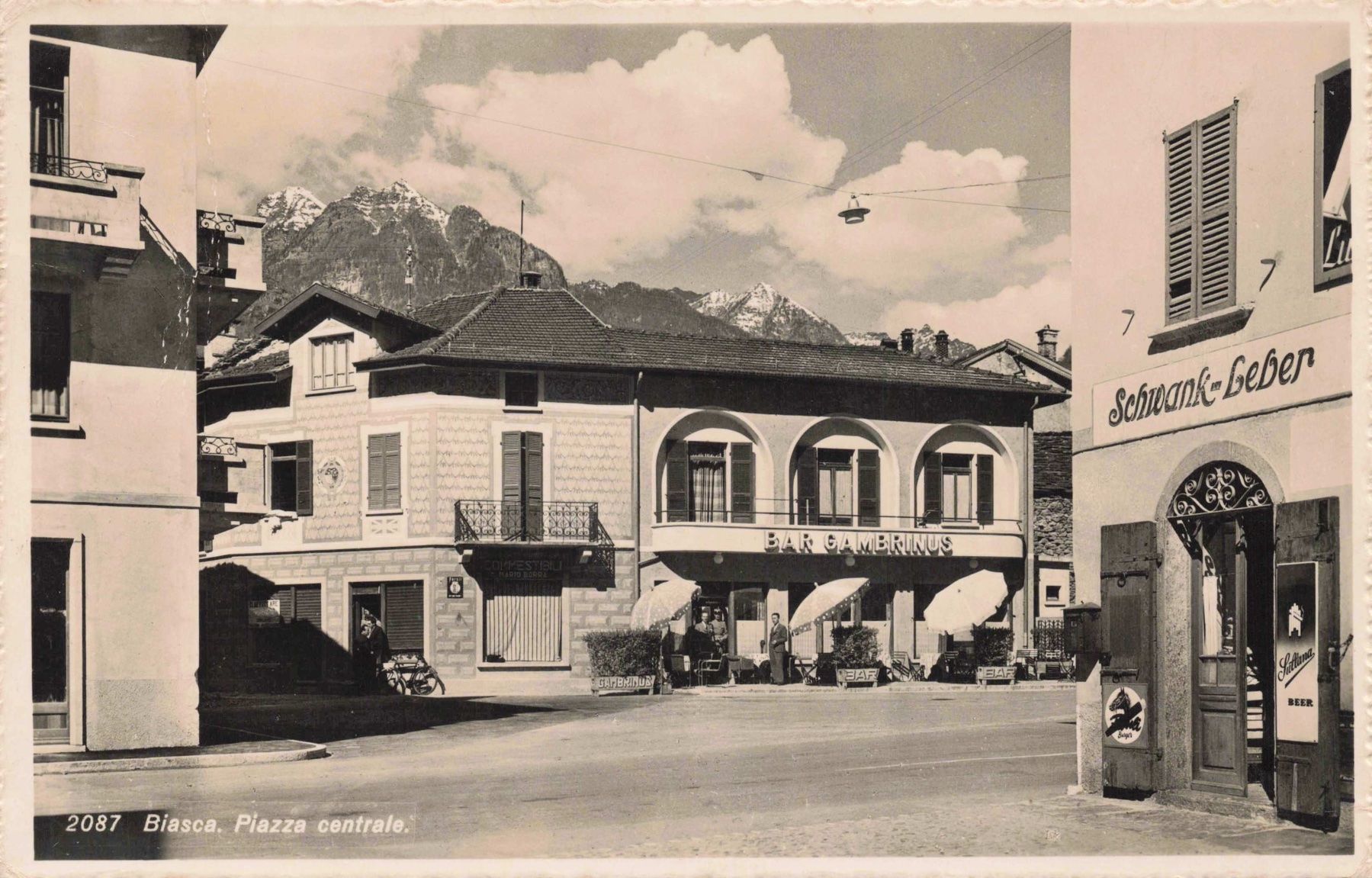 Cartoline postali: Biasca bar gambrinus – Usato da Biasca venduto da Blenio71
