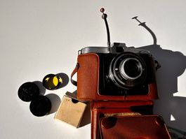 Bilora Bella Vintage-Kamera mit Originaltasche & Zubehör