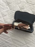 GUCCI UNISEX - SONNENBRILLE - GOLD-COLOURED/YELLOW-RED
