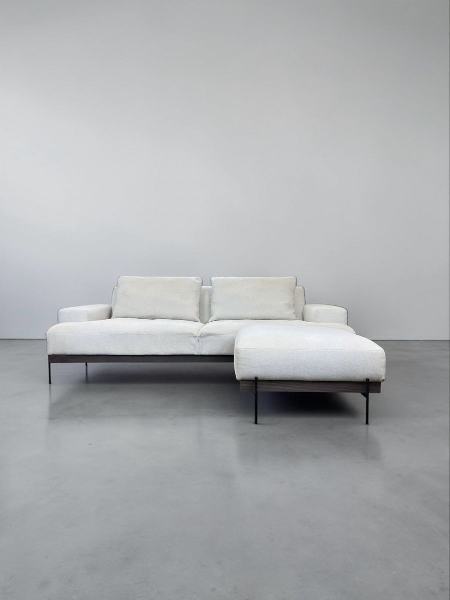 Sofas: 2-Sitzer-Sofa-Set Hellbeige mit Fußstütze – Gebraucht aus Bachenbülach von Sofalab.swiss 6