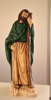 Seltene JESUS Statue,der gute Hirte Skulptur Figur Sakral