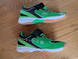 JAKO Kinder-Turnschuhe Grün/Schwarz Klettverschluss Gr. 35