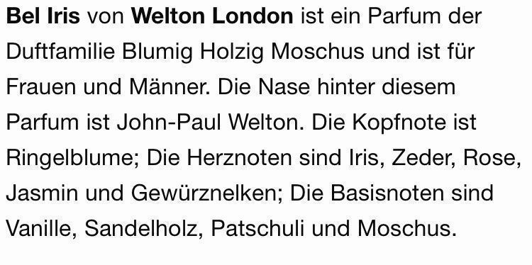 Profumi & Eau de Toilette: WELTON Bel Iris 5 ml Abfüllung – Nuovo (secondo la descrizione) da St. Gallen venduto da lfs_nxl8 2