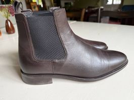 HUGO BOSS Chelsea Boots Stiefel Herren Gr. 41.5 dunkelbraun