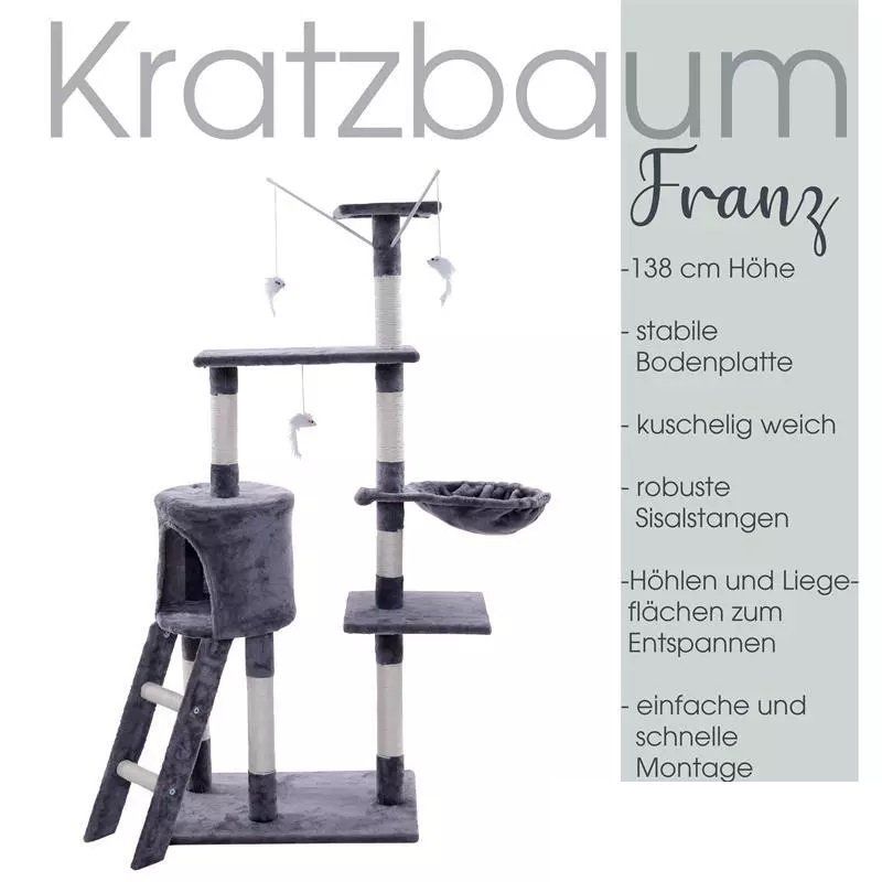 Arbres à chats: Kratzbaum XL Katzenkratzbaum 138cm - Hellgrau – Neuf avec emballage d'origine à Wallenwil par toesstal-vertrieb