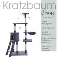 Kratzbaum XL Katzenkratzbaum 138cm - Hellgrau