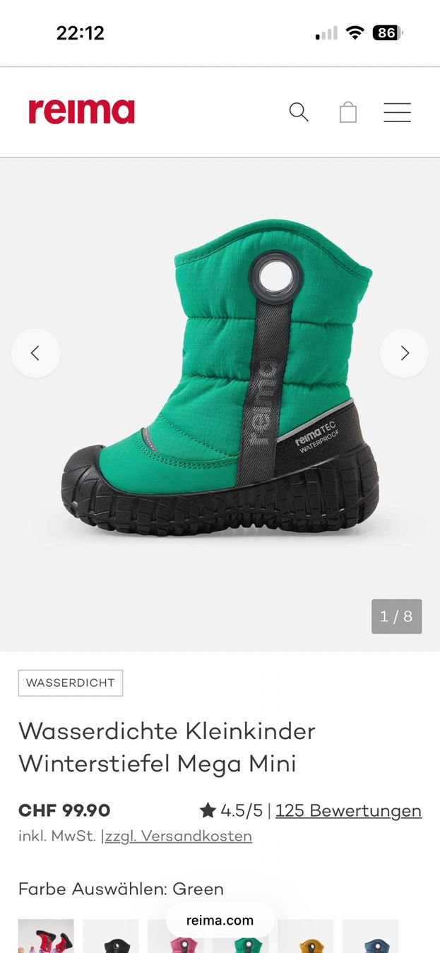 Reima Scarpe per ragazzi: Warm and waterproof Reima winter boots size 22 – Usato da Zürich venduto da nao_pjh8 7