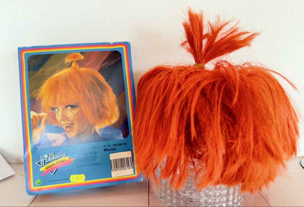 Parrucche: Fasnacht Perücke Moritz orange Pumukel – Usato da Haegendorf venduto da Chruege 4