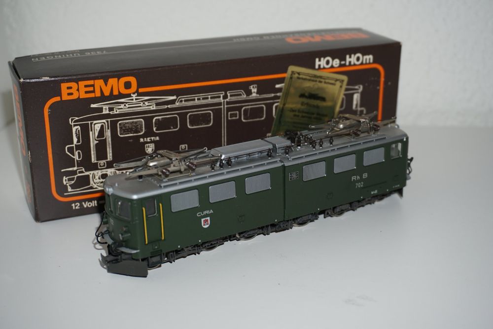 BEMO 1254 - RhB Ge 6/6 II 702 Curia H0m (Gebraucht) in Matten b. Interl ...