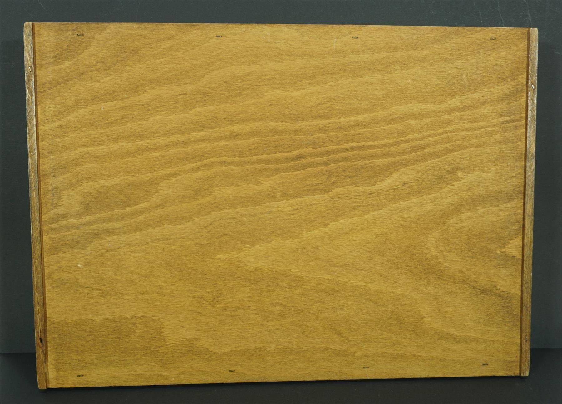 Servierplatten: Serviertablett Holz mit floraler Malerei – Gebraucht aus Meggen von Trouvaillen 9