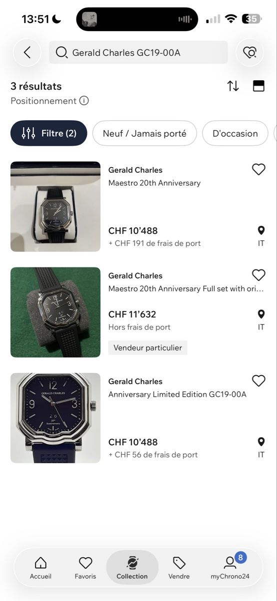 Montres: Gérald Charles Maestro 20th Anniversary  – D'occasion à Morges par gde_q2s2 2