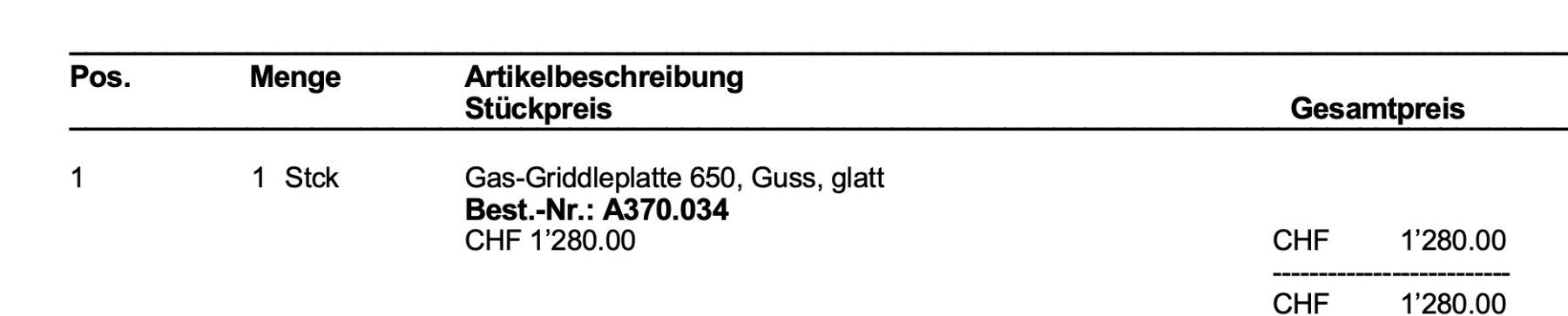 Küchengeräte: Gas-Griddleplatte 650 Burger Grill – Gebraucht aus Weggis von X97lu 1