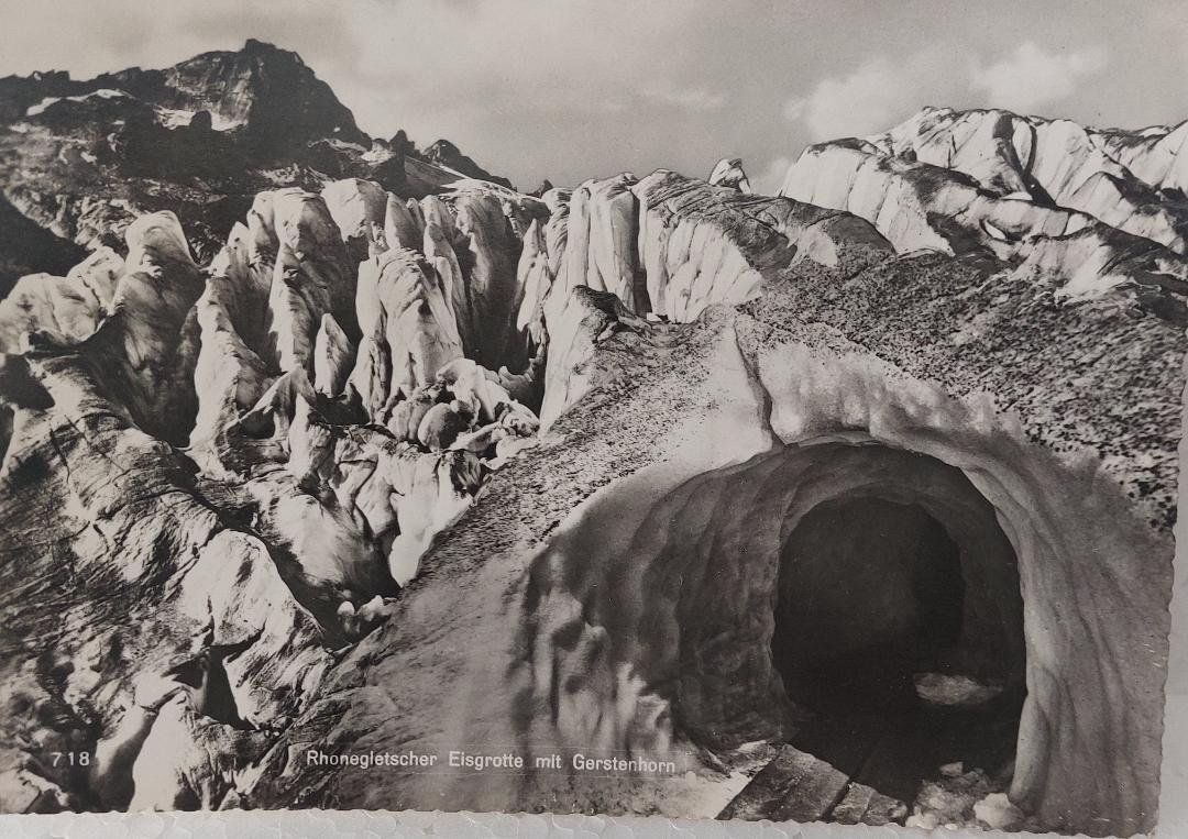 Cartoline postali: RHONEGLETSCHER - Eisgrotte & Gerstenhorn – Usato da Delémont venduto da Domdom1