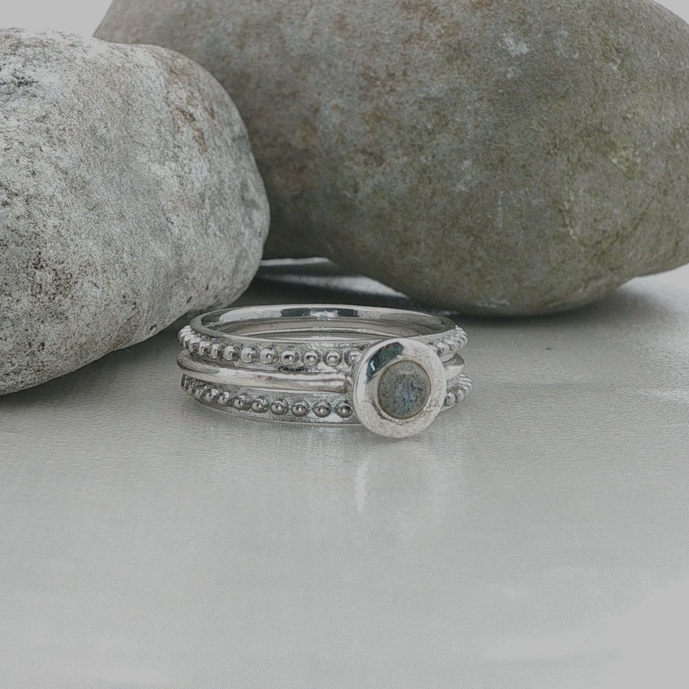 Olga Ribler Anelli: Ring SET 925 Sterling Silber & Edelstahl  Grösse 58 – Nuovo (secondo la descrizione) da Luzern venduto da Schmuckoutlet 6