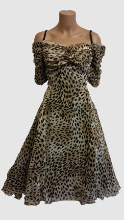 Chiffonkleid Sommerkleid leicht  Gr. 42/44 Tanzkleid Leo